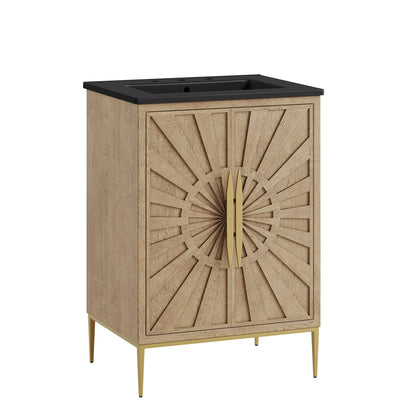 Awaken 24" Bathroom Vanity by Modway - Oak Black / Oak White