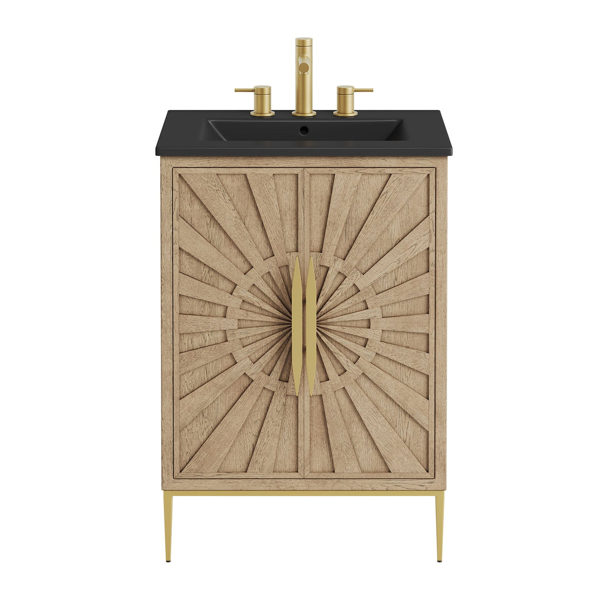 Awaken 24" Bathroom Vanity by Modway - Oak Black / Oak White