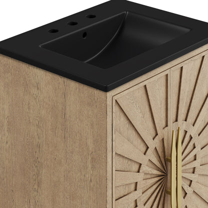 Awaken 24" Bathroom Vanity by Modway - Oak Black / Oak White