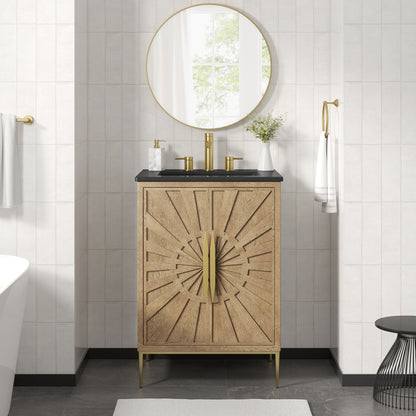 Awaken 24" Bathroom Vanity by Modway - Oak Black / Oak White