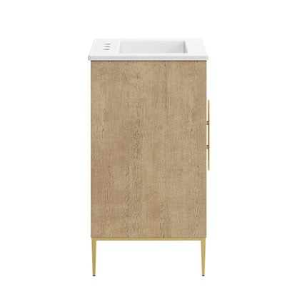 Awaken 24" Bathroom Vanity by Modway - Oak Black / Oak White