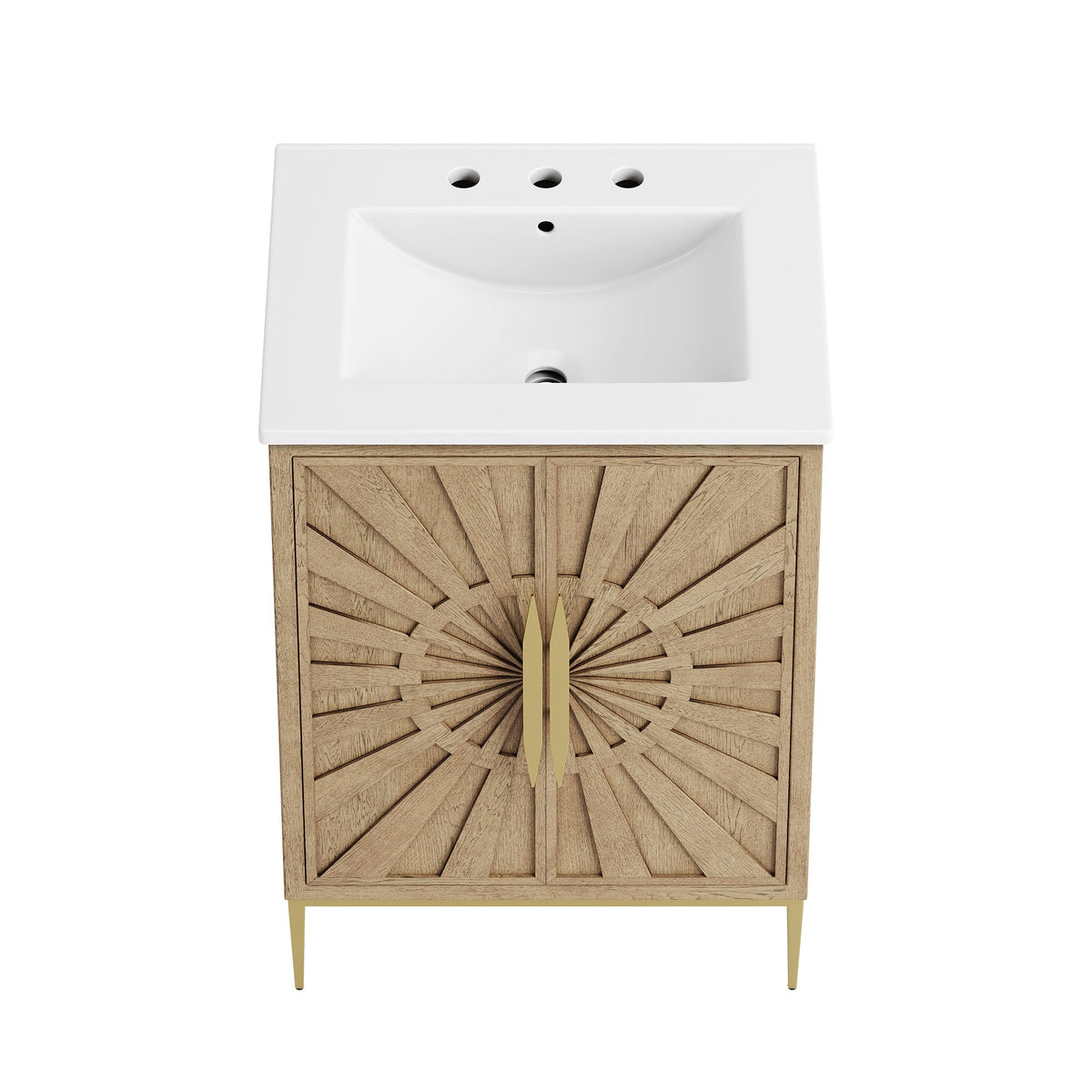 Awaken 24" Bathroom Vanity by Modway - Oak Black / Oak White
