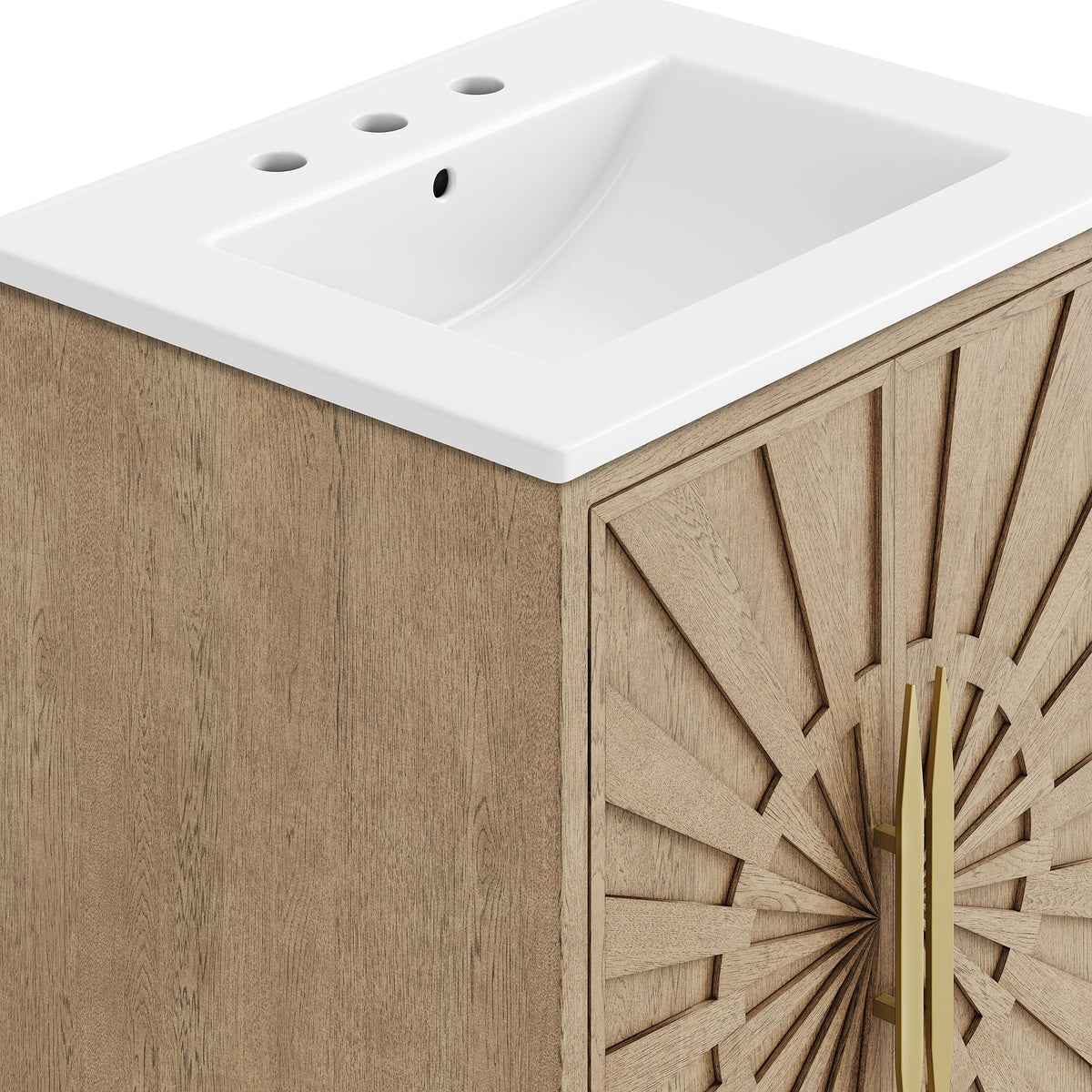 Awaken 24" Bathroom Vanity by Modway - Oak Black / Oak White