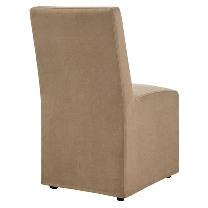 Tessera Upholstered Linen-Blend Slipcovered Dining Chair by Modway