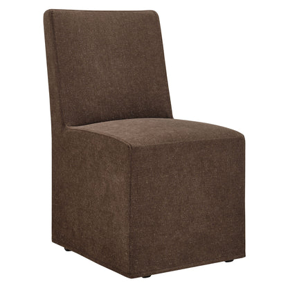 Tessera Upholstered Linen-Blend Slipcovered Dining Chair by Modway