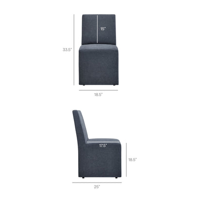 Tessera Upholstered Linen-Blend Slipcovered Dining Chair by Modway