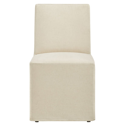 Tessera Upholstered Linen-Blend Slipcovered Dining Chair by Modway