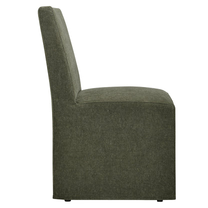 Tessera Upholstered Linen-Blend Slipcovered Dining Chair by Modway