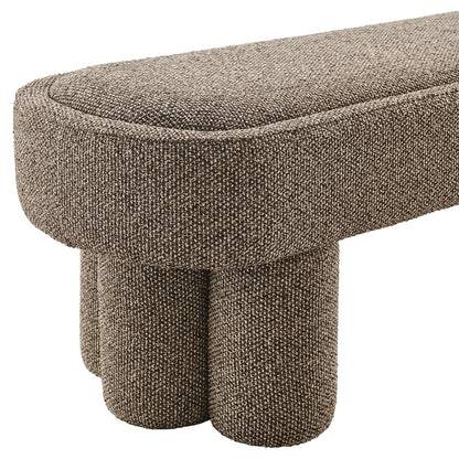 Mossi 52-Inch Oval Boucle Fabric Bench by Modway