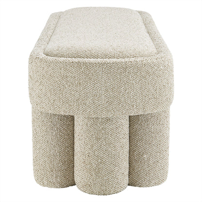 Mossi 52-Inch Oval Boucle Fabric Bench by Modway