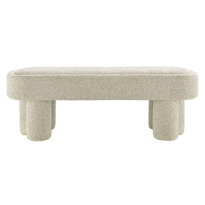 Mossi 52-Inch Oval Boucle Fabric Bench by Modway