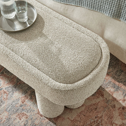 Mossi 52-Inch Oval Boucle Fabric Bench by Modway