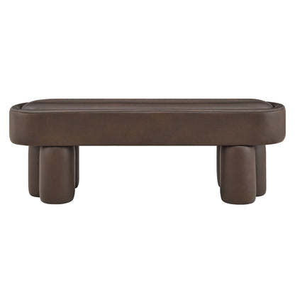 Mossi 52-Inch Oval Vegan Leather Bench by Modway
