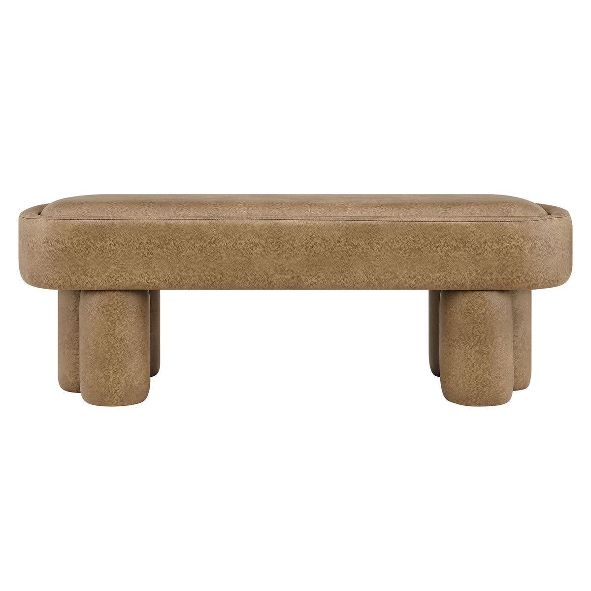 Mossi 52-Inch Oval Vegan Leather Bench by Modway