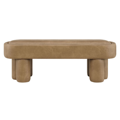 Mossi 52-Inch Oval Vegan Leather Bench by Modway