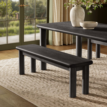 Alvia 58" Oak Wood Bench by Modway