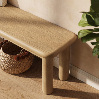 Alvia 58" Oak Wood Bench by Modway