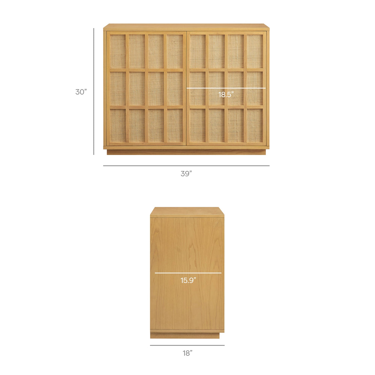Aiko 39 Inch Japandi Accent Cabinet by Modway