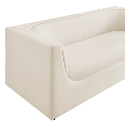 Hilda 86" Curved Back Performance Velvet Sofa by Modway