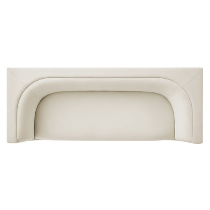 Hilda 86" Curved Back Performance Velvet Sofa by Modway