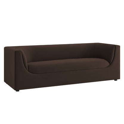 Hilda 86" Curved Back Performance Velvet Sofa by Modway