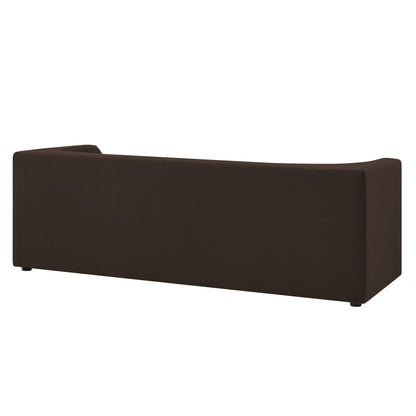Hilda 86" Curved Back Performance Velvet Sofa by Modway