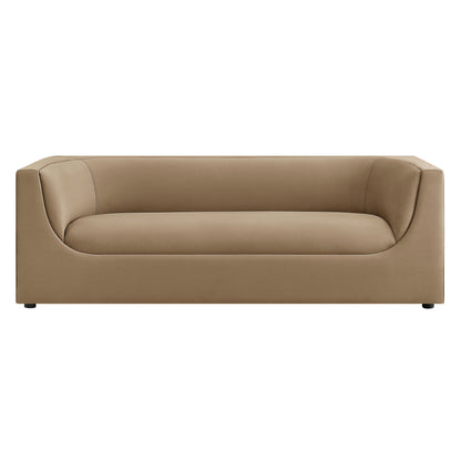 Hilda 86" Curved Back Performance Velvet Sofa by Modway