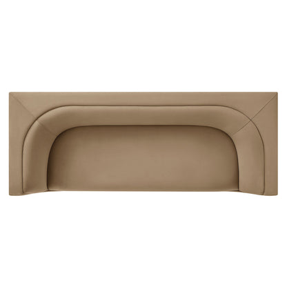 Hilda 86" Curved Back Performance Velvet Sofa by Modway