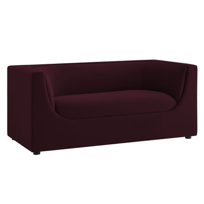 Hilda 67" Curved Back Performance Velvet Loveseat by Modway