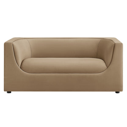 Hilda 67" Curved Back Performance Velvet Loveseat by Modway