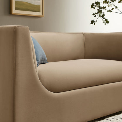 Hilda 67" Curved Back Performance Velvet Loveseat by Modway