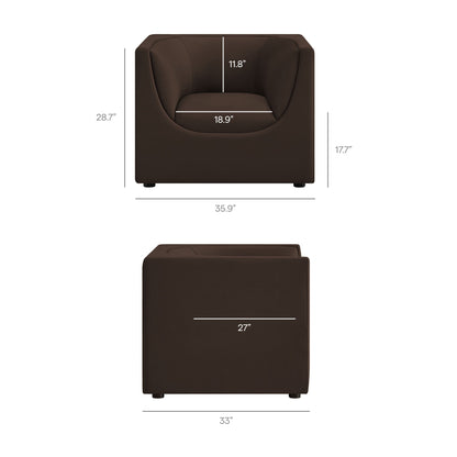 Hilda Curved Back Performance Velvet Armchair by Modway