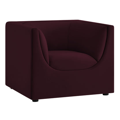 Hilda Curved Back Performance Velvet Armchair by Modway