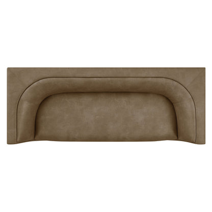 Hilda 86" Curved Back Vegan Leather Sofa by Modway