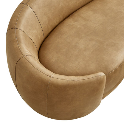 Contessa Curved Vegan Leather Sofa by Modway