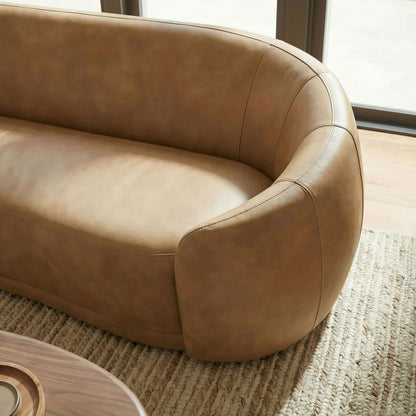 Contessa Curved Vegan Leather Sofa by Modway