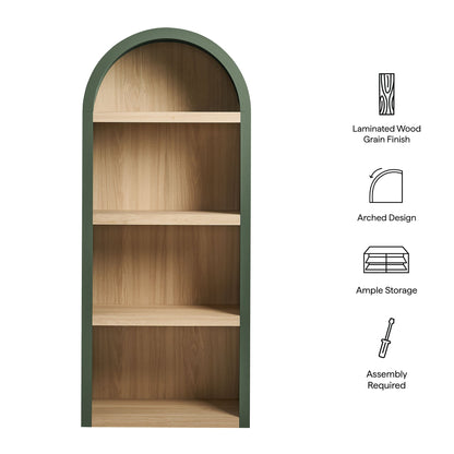 Caleb 4 Arched Display Shelf Bookcase by Modway