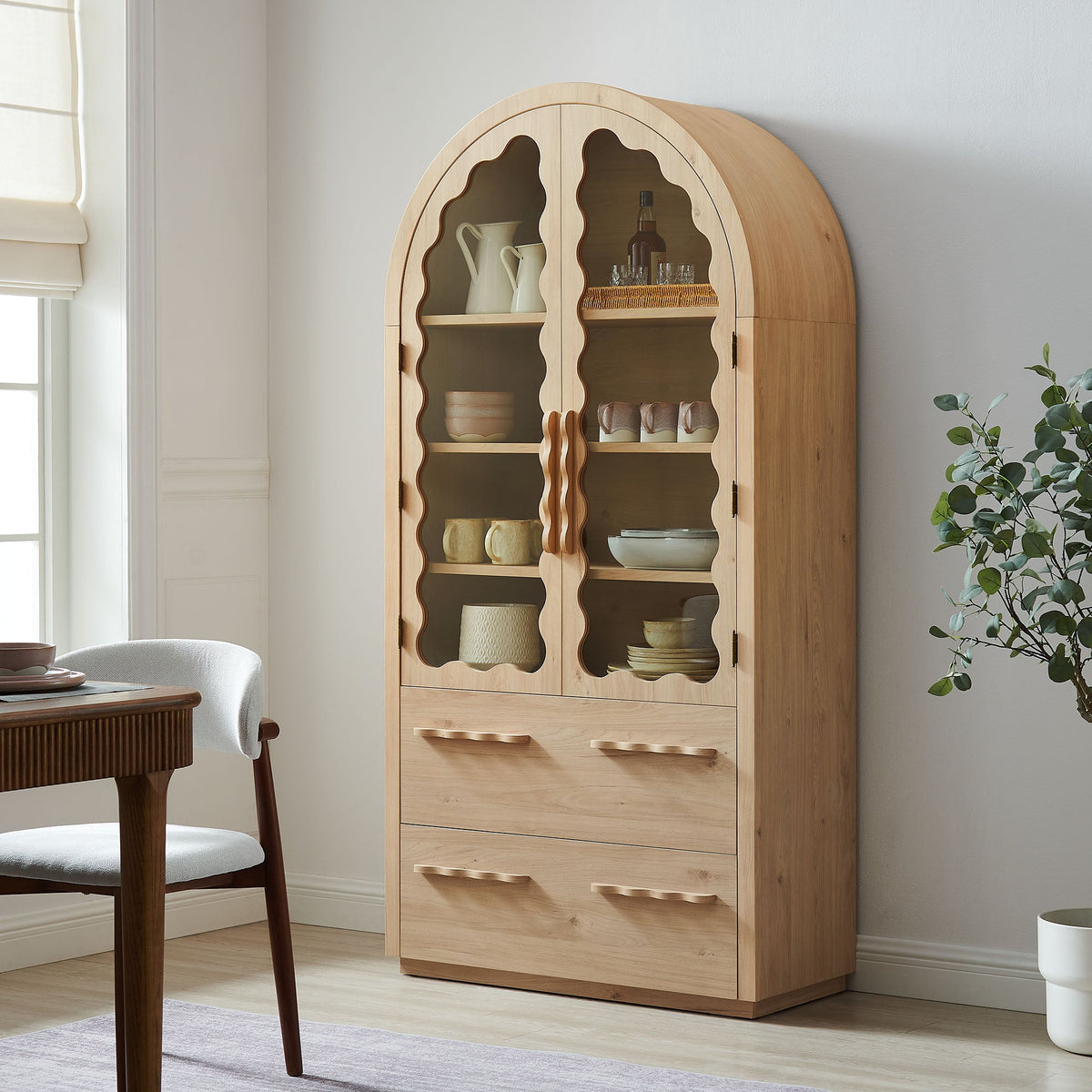 Rory 76 Inch Arched  Display Cabinet by Modway