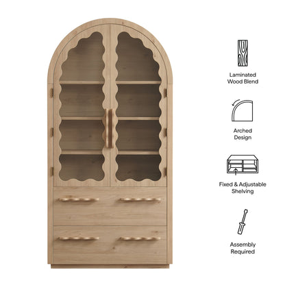 Rory 76 Inch Arched  Display Cabinet by Modway