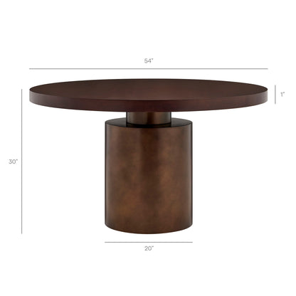 Annette 54 Inch Round Pedestal Base Dining Table by Modway