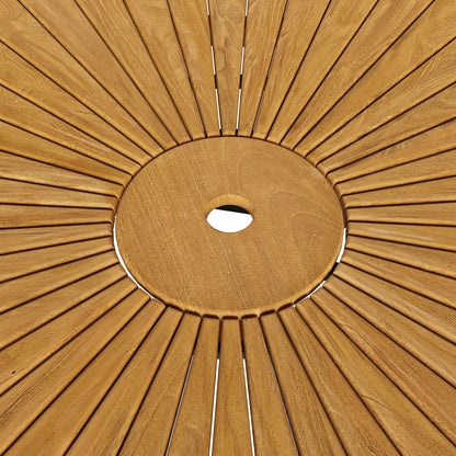 Cielo 59" Sunburst Outdoor Patio Teak Dining Table by Modway