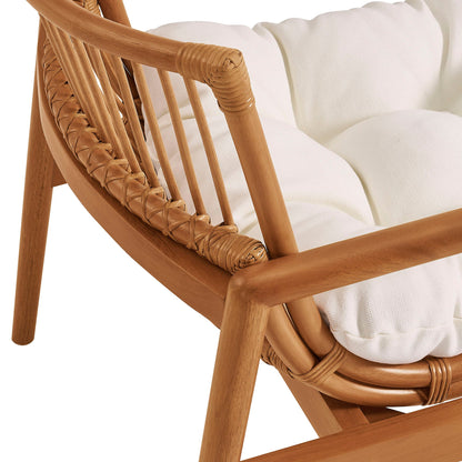 Tula Wood Rattan Lounge Chair by Modway