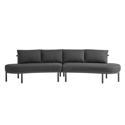 Porta 2 Piece Outdoor Patio Aluminum Modular Sofa by Modway