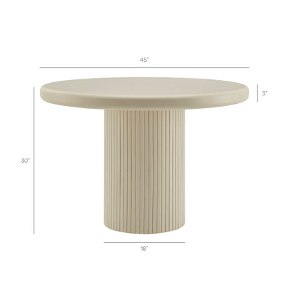 Belmonte 45 Inch Painted Wood Round Pedestal Dining Table by Modway