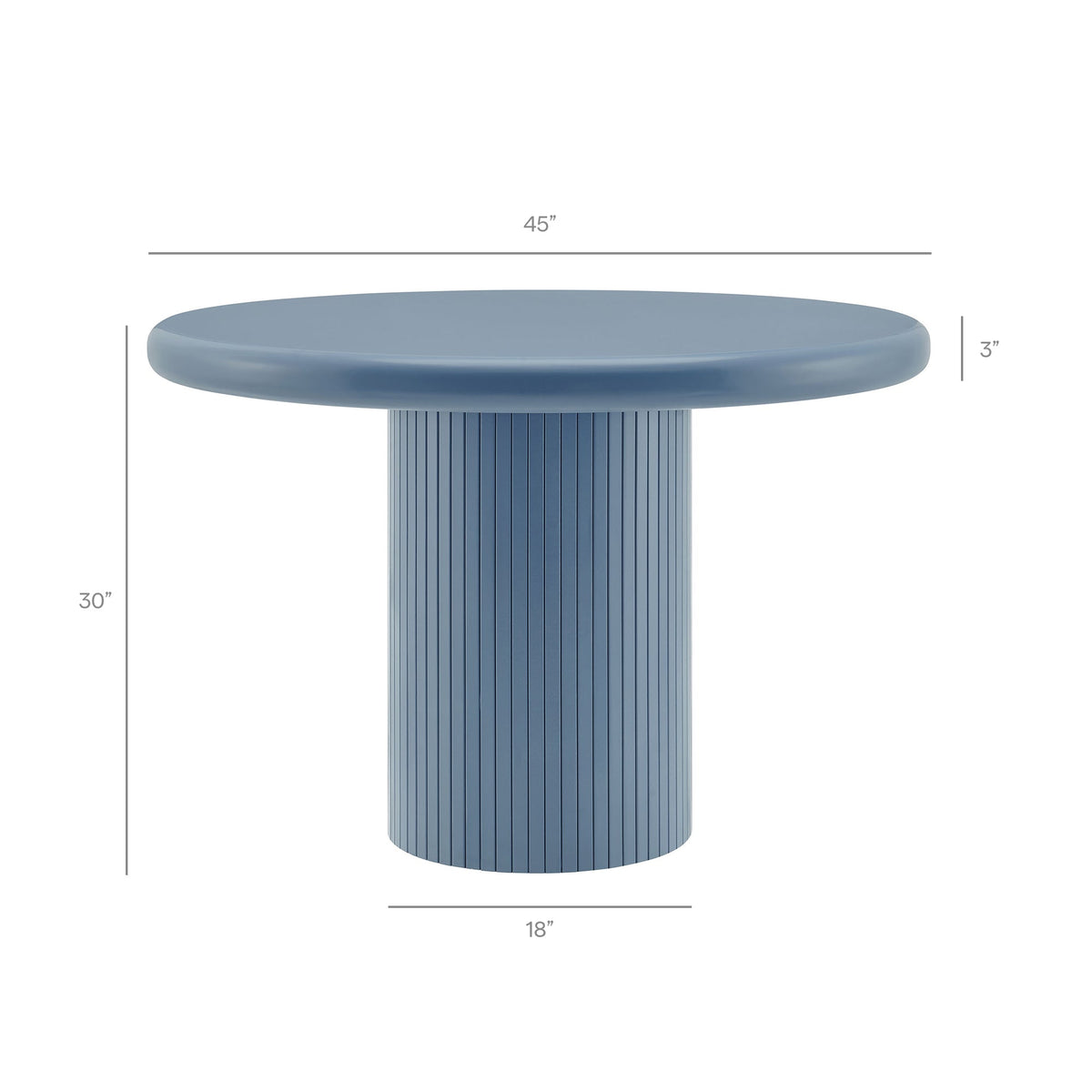 Belmonte 45 Inch Painted Wood Round Pedestal Dining Table by Modway