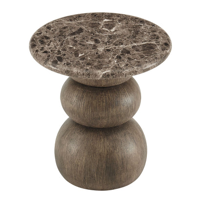 Pietra Indoor Outdoor Patio Round Side Table by Modway