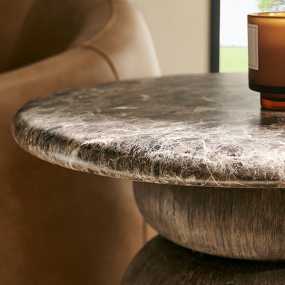 Pietra Indoor Outdoor Patio Round Side Table by Modway