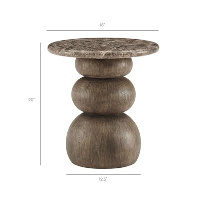 Pietra Indoor Outdoor Patio Round Side Table by Modway