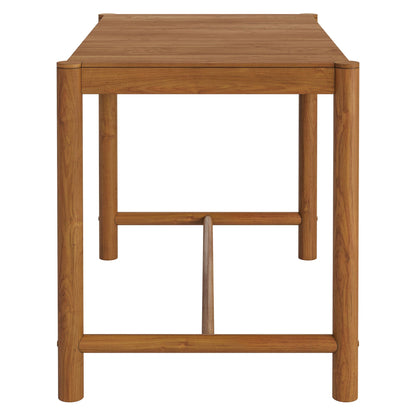 Eleni Rectangle 56-Inch Outdoor Patio Teak Wood Rectangular Bar Table by Modway