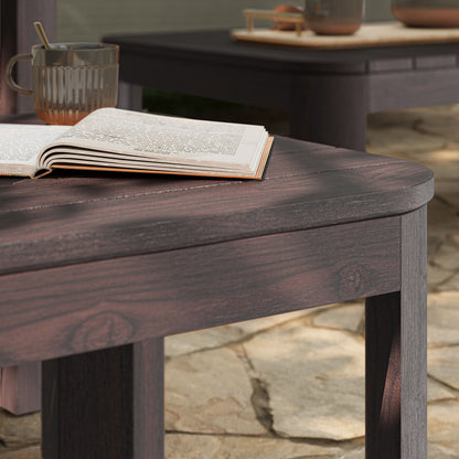 Kona Outdoor Patio Teak Wood Side Table by Modway